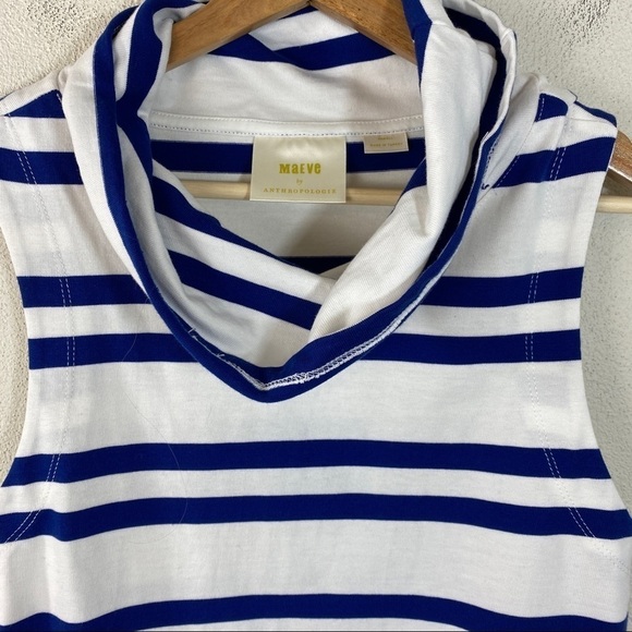 Anthropologie Maeve Sailor Cowl-Neck-Top Blue - Picture 8 of 8